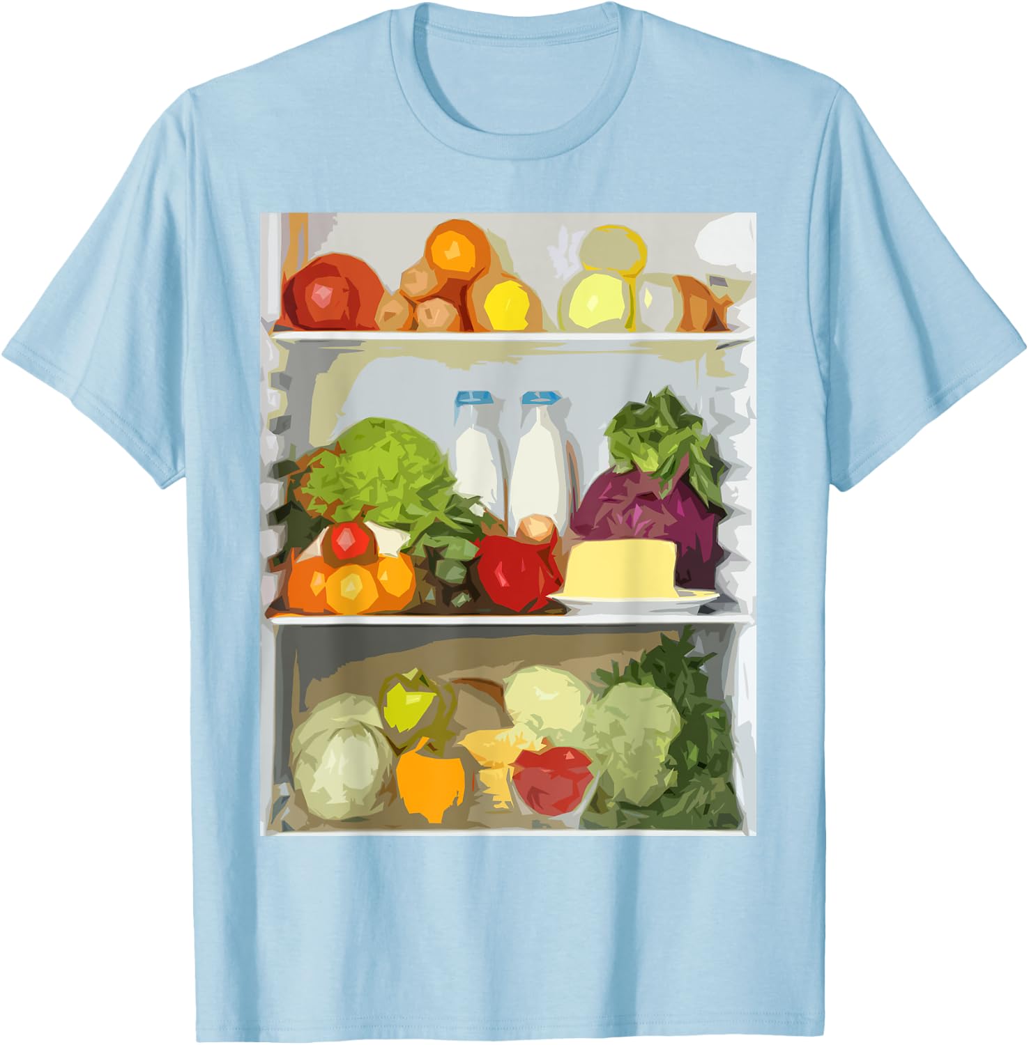 Fridge Retro Object Costume Funny Halloween Silvester Design T-Shirt - T-Shirt | Light Blue