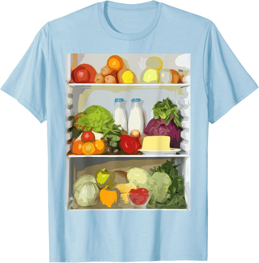 Fridge Retro Object Costume Funny Halloween Silvester Design T-Shirt - T-Shirt | Light Blue