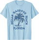 Vintage Indian Harbour Beach Florida Palm Tree FL Retro Men Women T-Shirt - T-Shirt | Light Blue