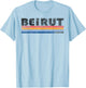 Vintage 1980s Style Beirut Lebanon design T-Shirt - T-Shirt | Light Blue