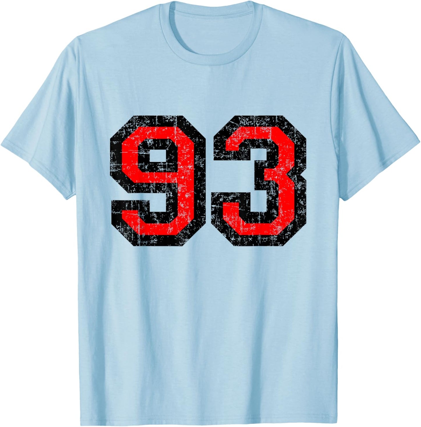 Number 93 (Vintage Black&Red) No.93 T-Shirt - T-Shirt | Light Blue