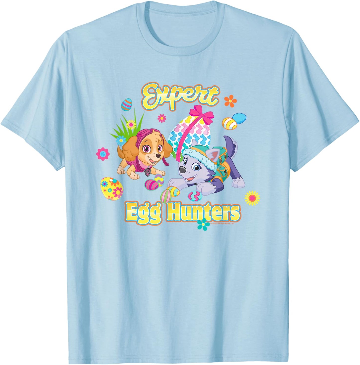 PAW Patrol Expert Easter Egg Hunters Skye And Everest T-Shirt - T-Shirt | Light Blue