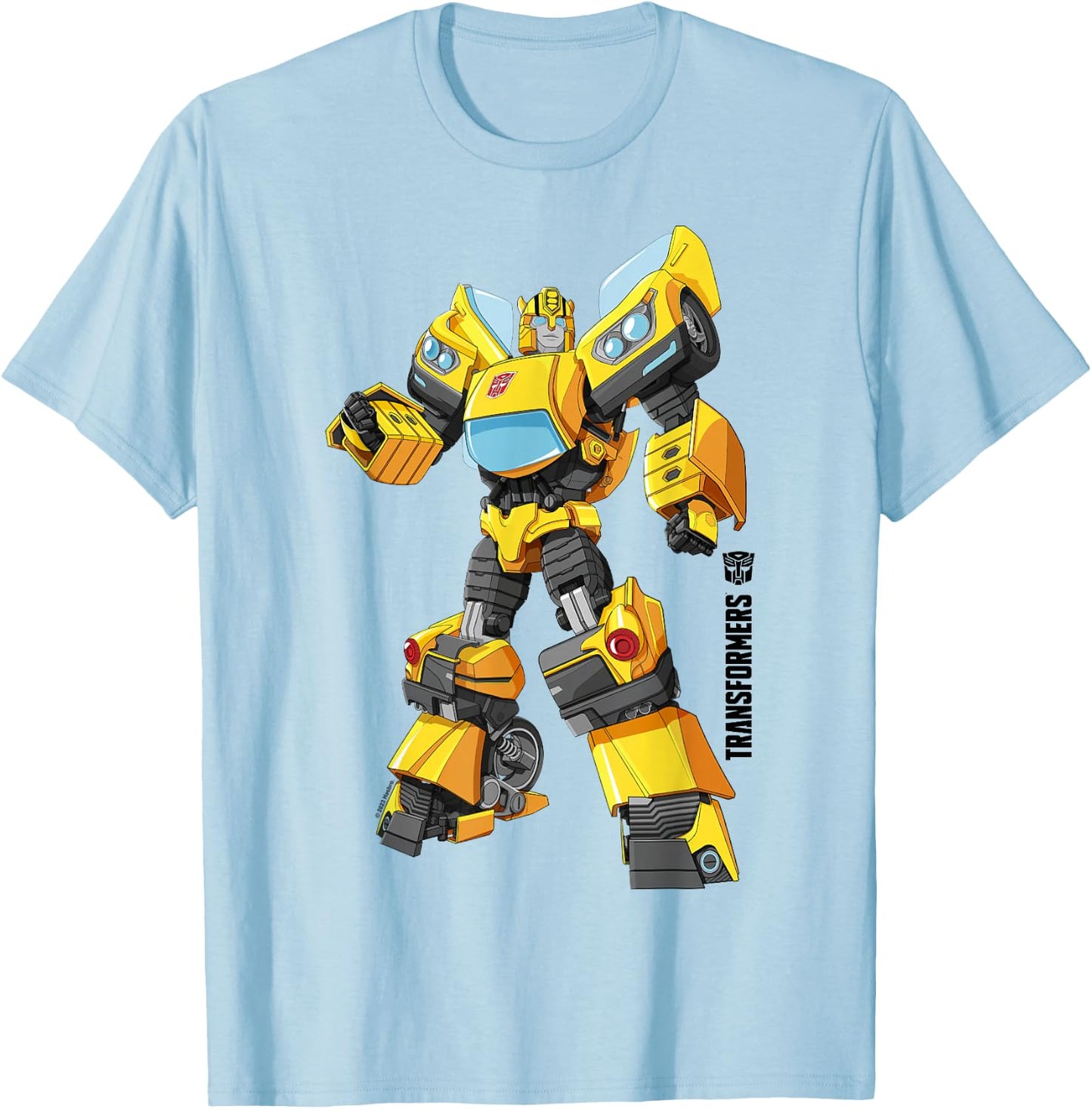 Transformers Bumblebee Autobots Epic Pose Logo T-Shirt - T-Shirt | Light Blue