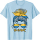 Messy Bun Hair Ukrainian Flag Girl Ukraine T-Shirt - T-Shirt | Light Blue