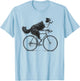 Border Collie Dog Riding a Bike Bicycle Biker Cycling Men Women Kids T-Shirt - T-Shirt | Light Blue