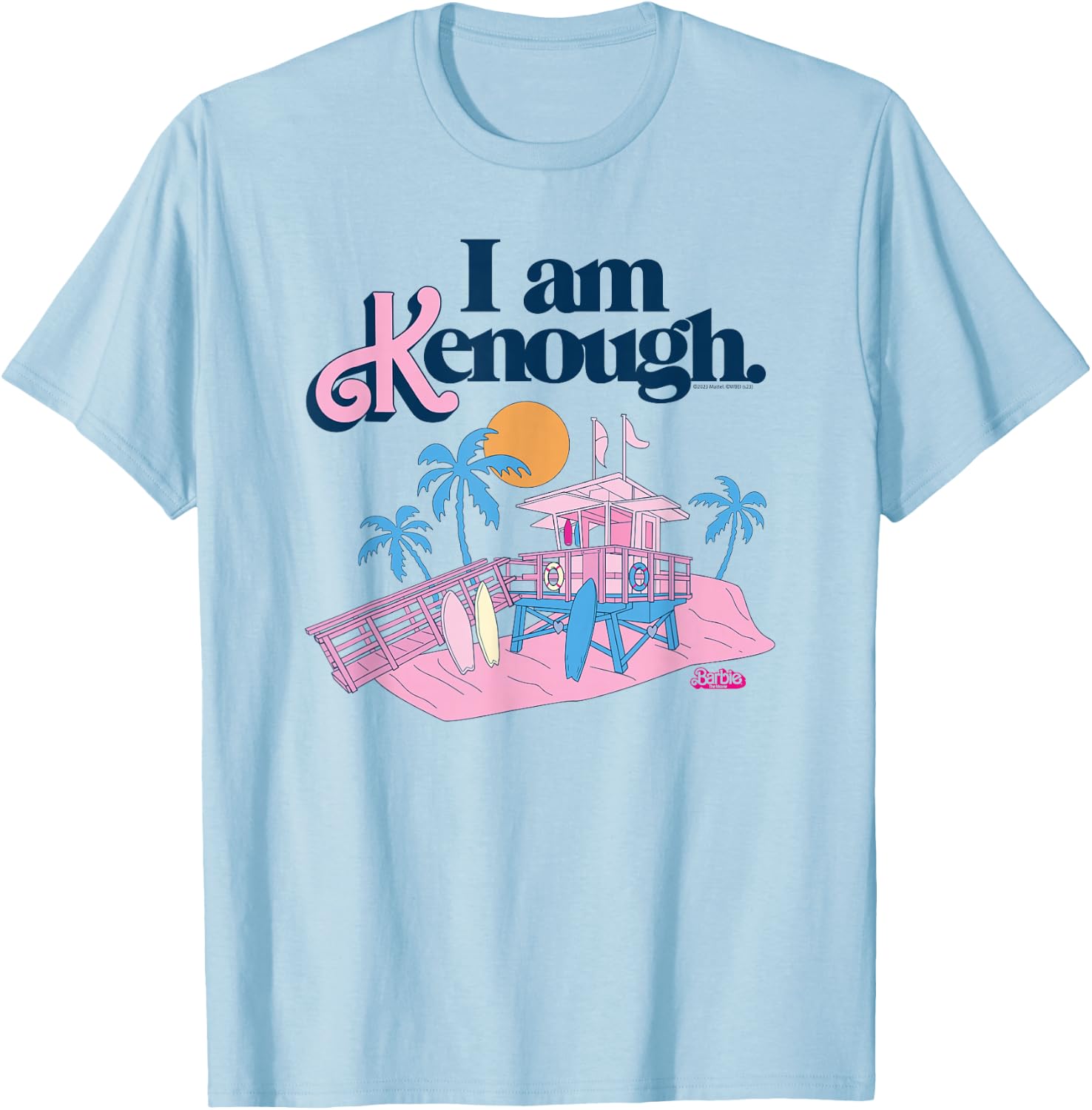 Barbie The Movie - I Am Kenough Lifeguard Stand T-Shirt - T-Shirt | Light Blue