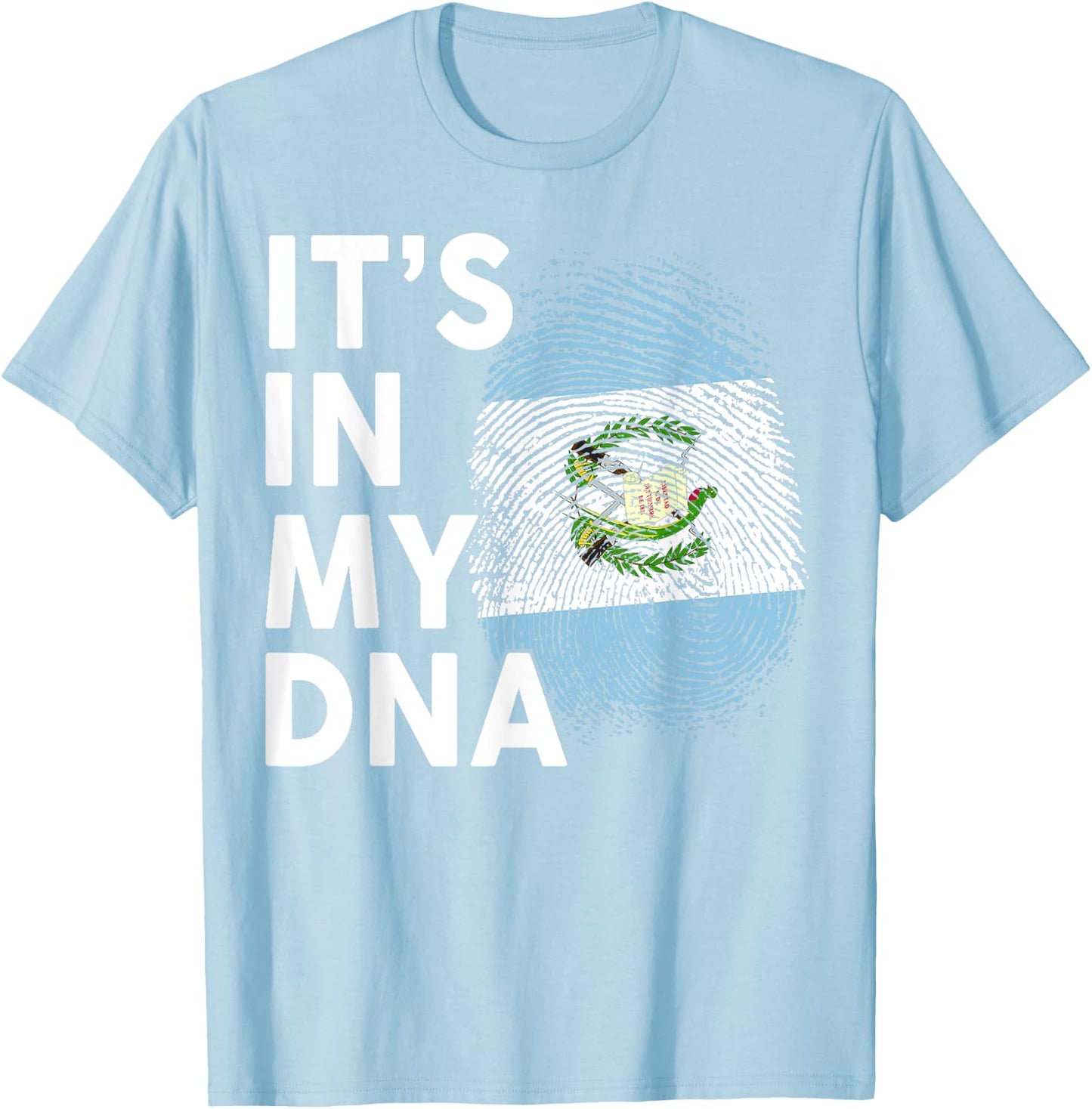 Guatemala Flag My DNA Hispanic Heritage Guatemalan Kid Women T-Shirt - T-Shirt | Light Blue