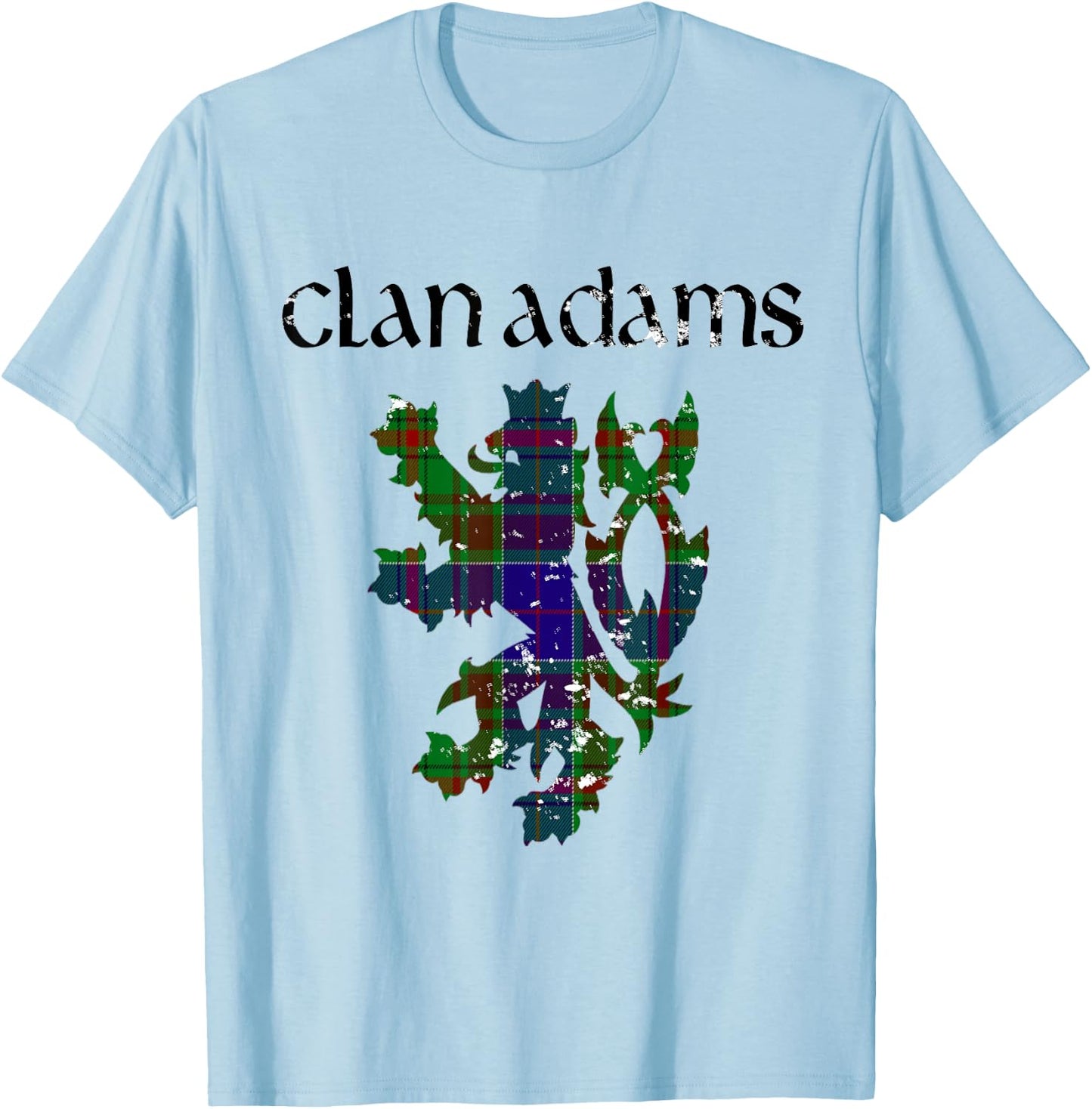 Clan Adams Tartan Scottish Family Name Scotland Pride T-Shirt - T-Shirt | Light Blue