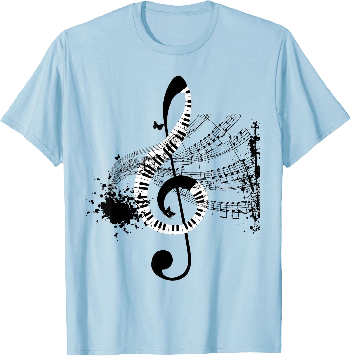 Musical Sheet Music Musicians Clef Sheet Music T-Shirt - T-Shirt | Light Blue