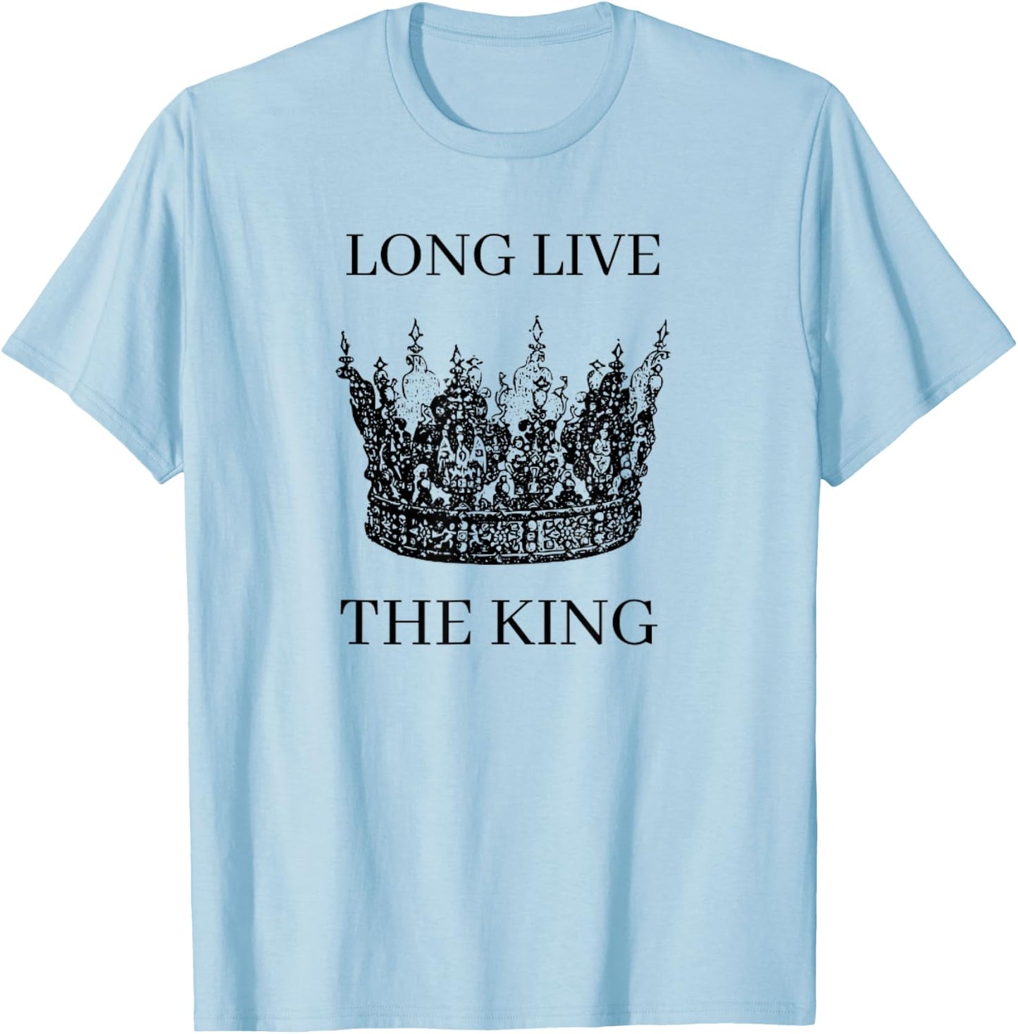 Long Live The King UK King Charles Coronation Celebration T-Shirt - T-Shirt | Light Blue
