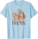Disney The Fox and The Hound Friends Forever Floral Logo T-Shirt - T-Shirt | Light Blue