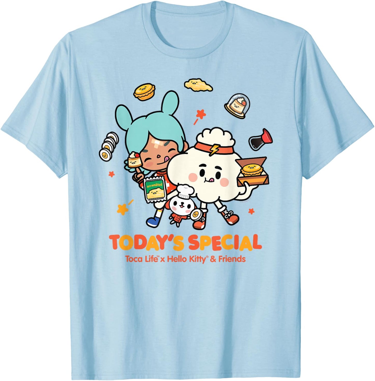 Toca Life x Hello Kitty & Friends Today's Special T-Shirt - T-Shirt | Light Blue