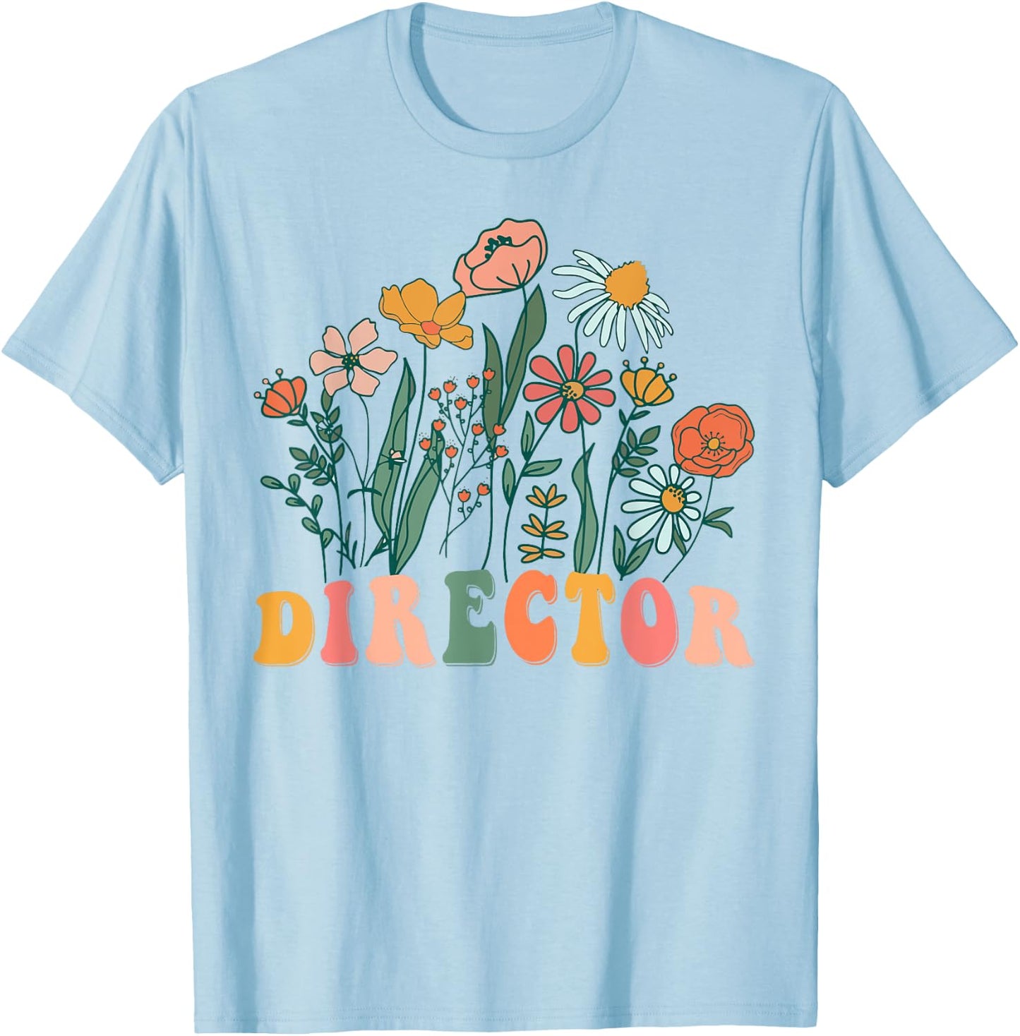 Groovy Wildflower Director T-Shirt - T-Shirt | Light Blue