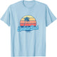 Vintage Bradenton Beach Florida FL Classic 70s Retro Surfer T-Shirt - T-Shirt | Light Blue