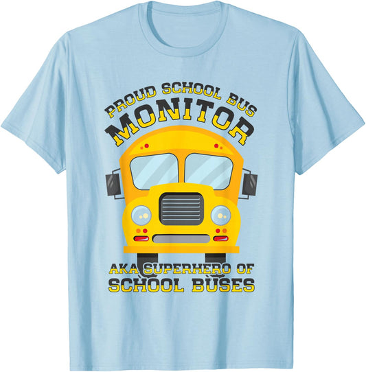 School Bus Monitor Bus Aide Attendant Student Delivery T-Shirt - T-Shirt | Light Blue