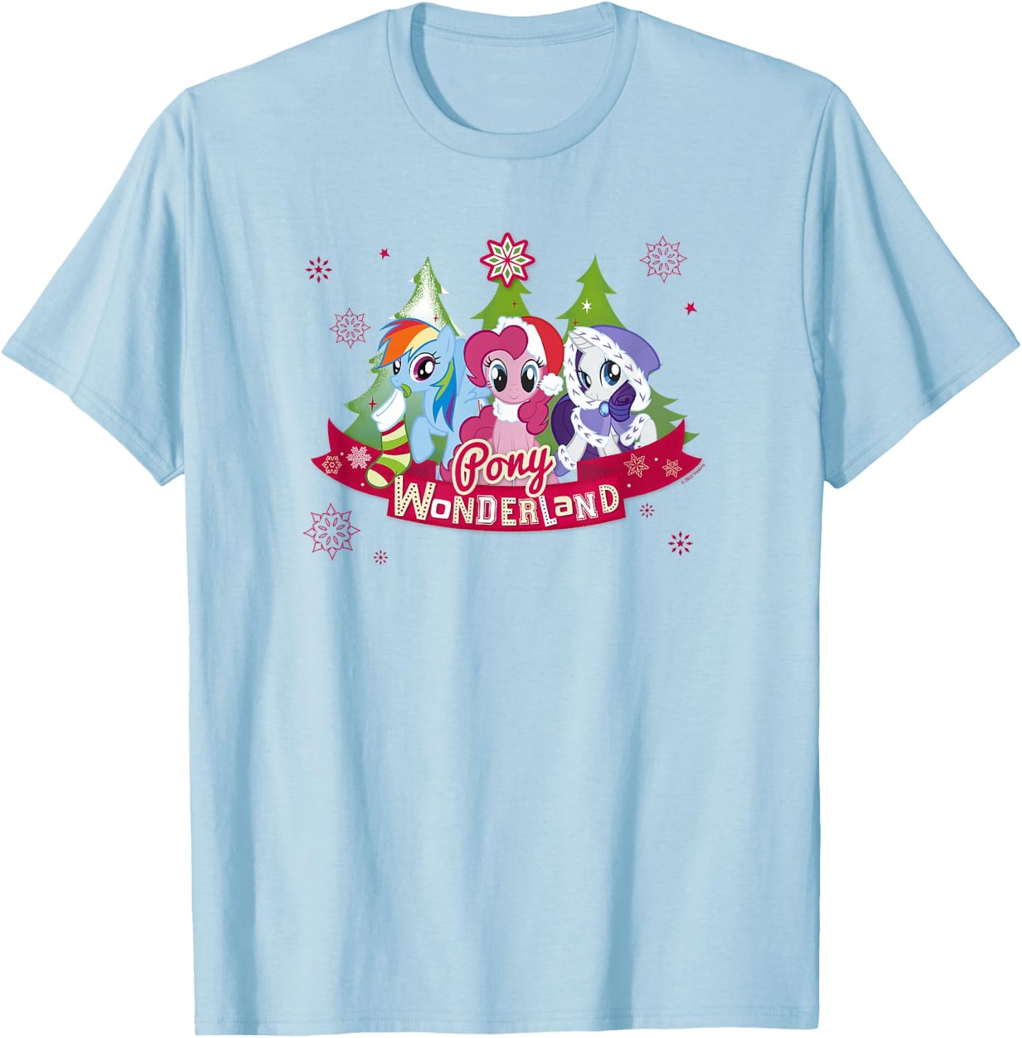 My Little Pony: Friendship Is Magic Christmas Wonderland T-Shirt - T-Shirt | Light Blue
