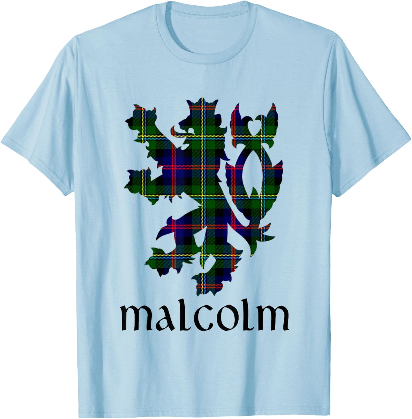 Clan Malcolm Tartan Scottish Family Name Scotland Pride T-Shirt - T-Shirt | Light Blue