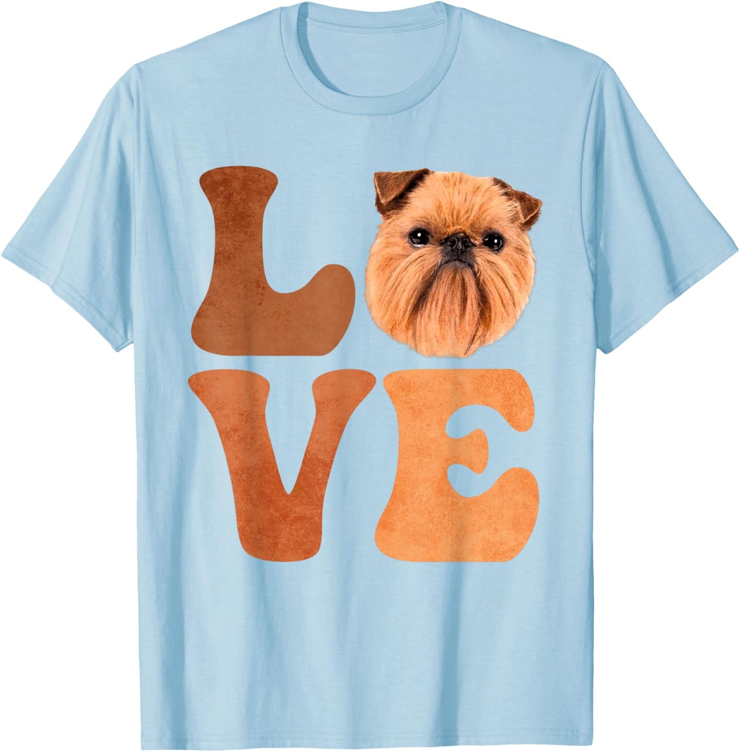 Brussels Griffon Dog LOVE Men Women Kids T-Shirt - T-Shirt | Light Blue