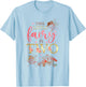 Wildflower Garden Fairy Floral 2nd Birthday Shirt Girl T-Shirt - T-Shirt | Light Blue