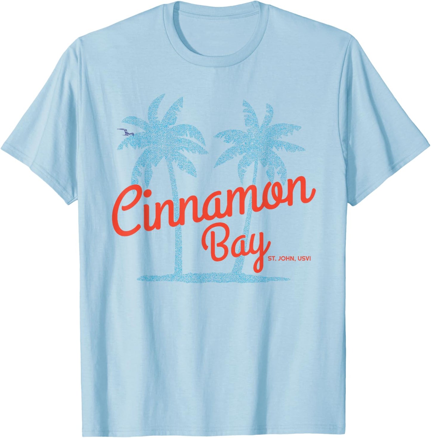 Cinnamon Bay St. John USVI Island Vintage Faded Retro T-Shirt - T-Shirt | Light Blue