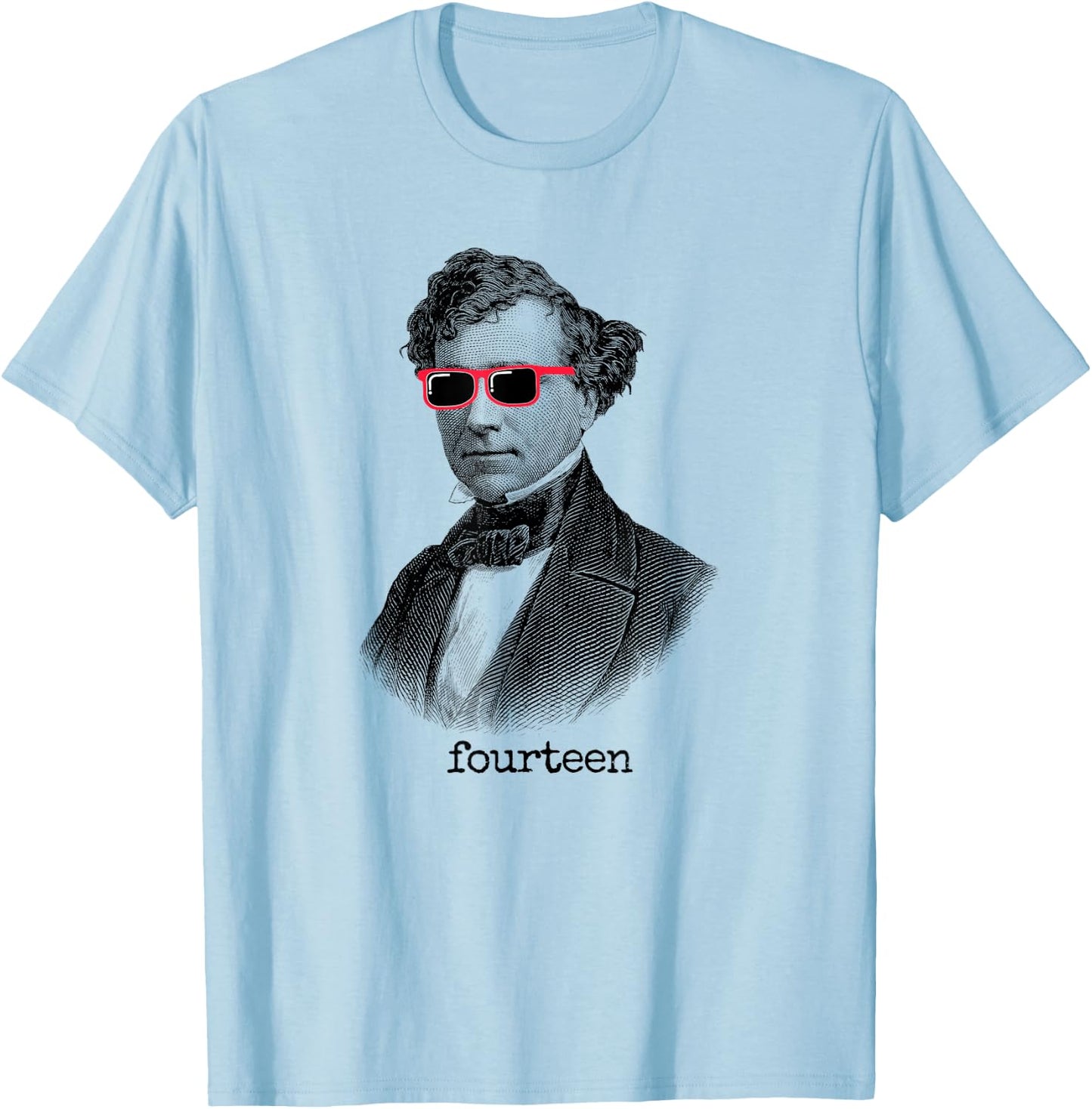 Franklin Pierce 14th President USA T-Shirt - T-Shirt | Light Blue
