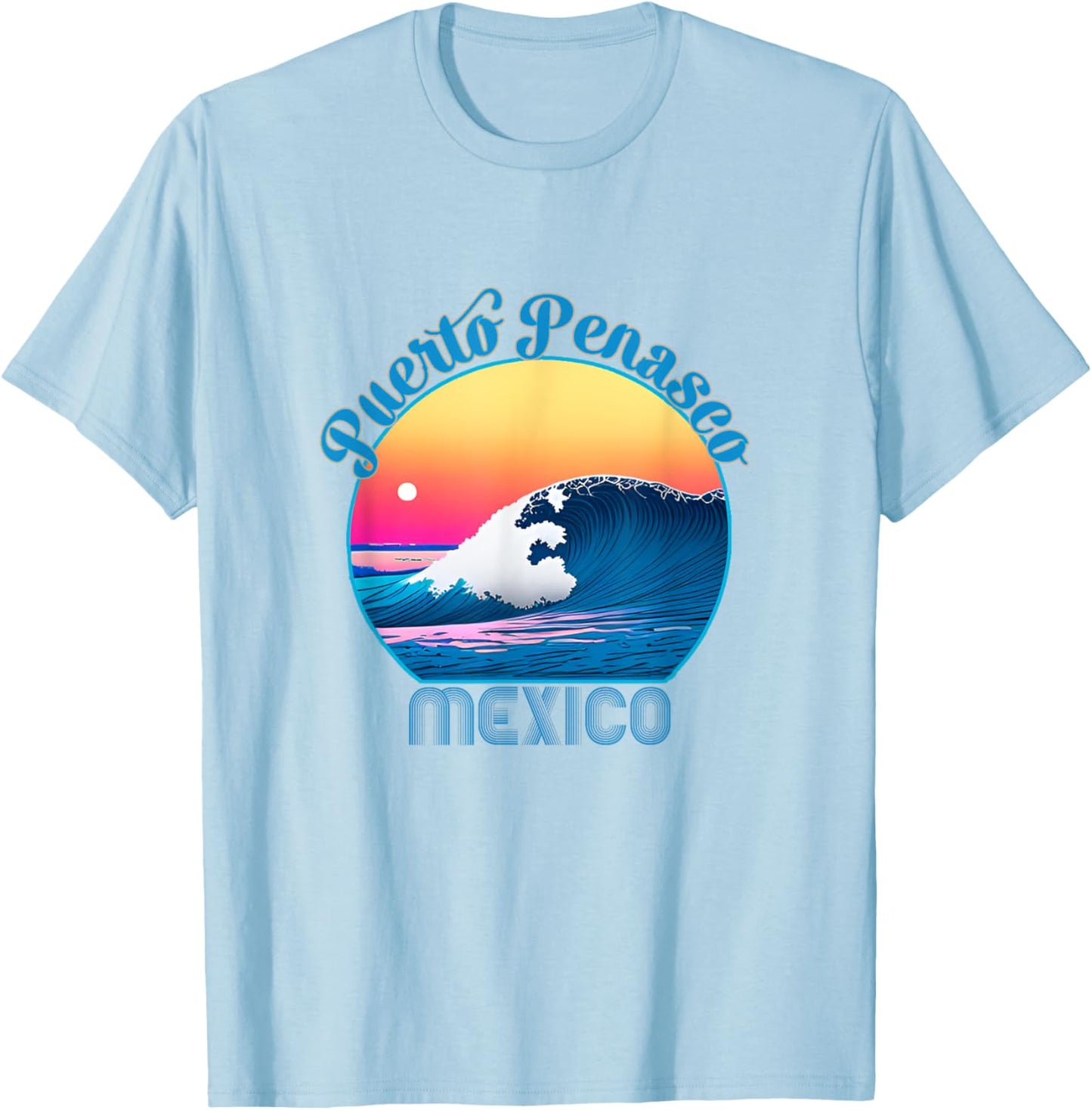 Puerto Penasco Souvenir Outfit - Retro Puerto Penasco T-Shirt - T-Shirt | Light Blue