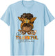 One Thankful SPED Teacher Messy Bun Thanksgiving Afro Women T-Shirt - T-Shirt | Light Blue