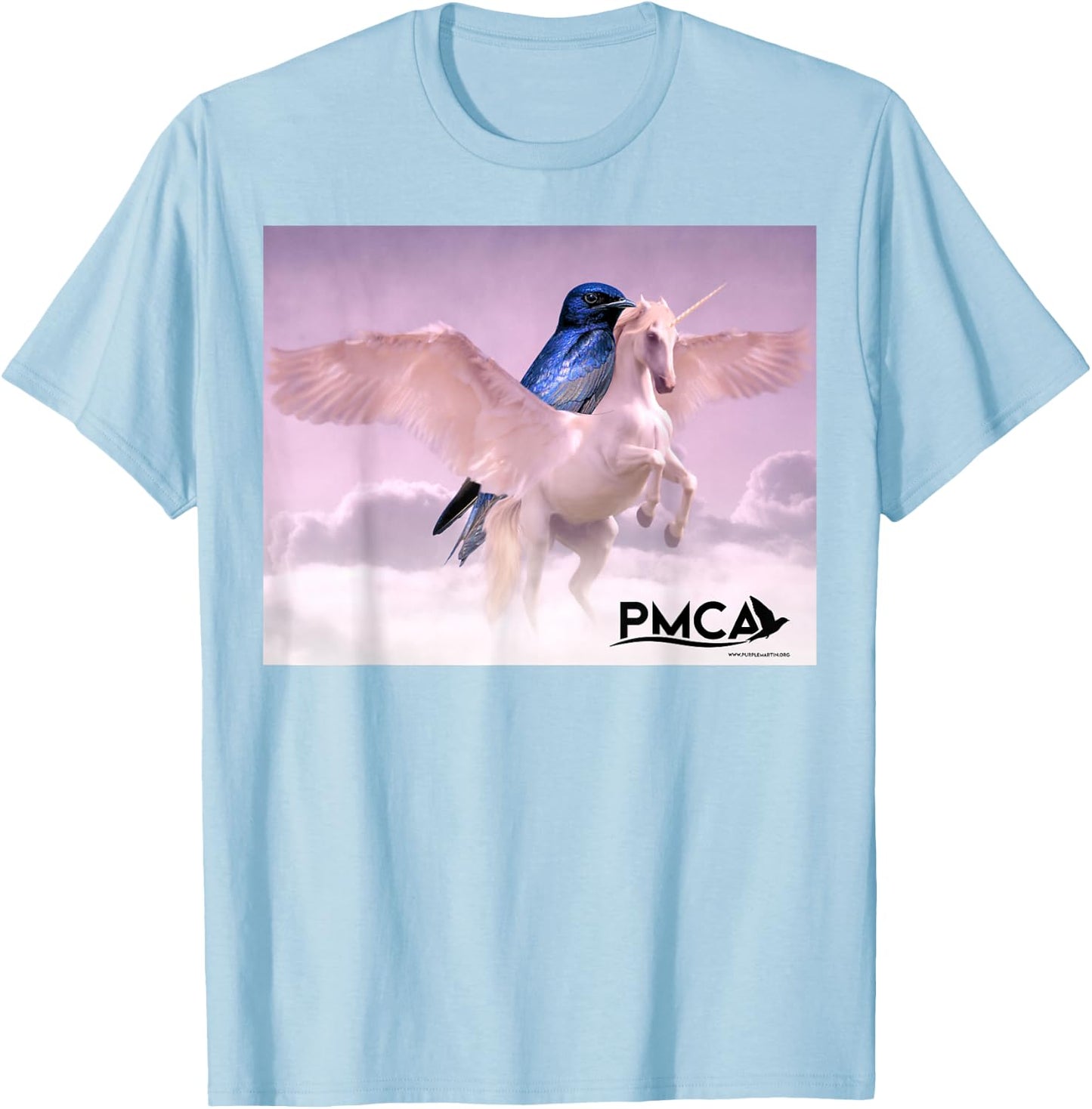 Purple Martin Unicorn T-Shirt - T-Shirt | Light Blue