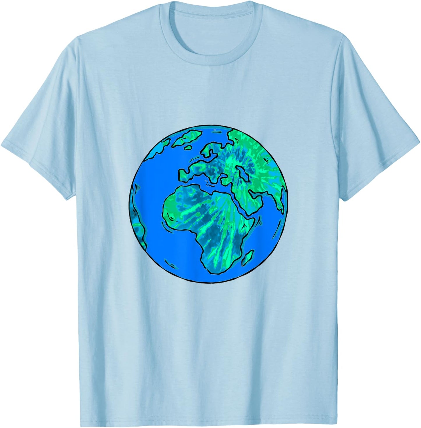Earth Day Tie Dye Planet Tie Dye Earth Day Tie Dye Globe T-Shirt - T-Shirt | Light Blue