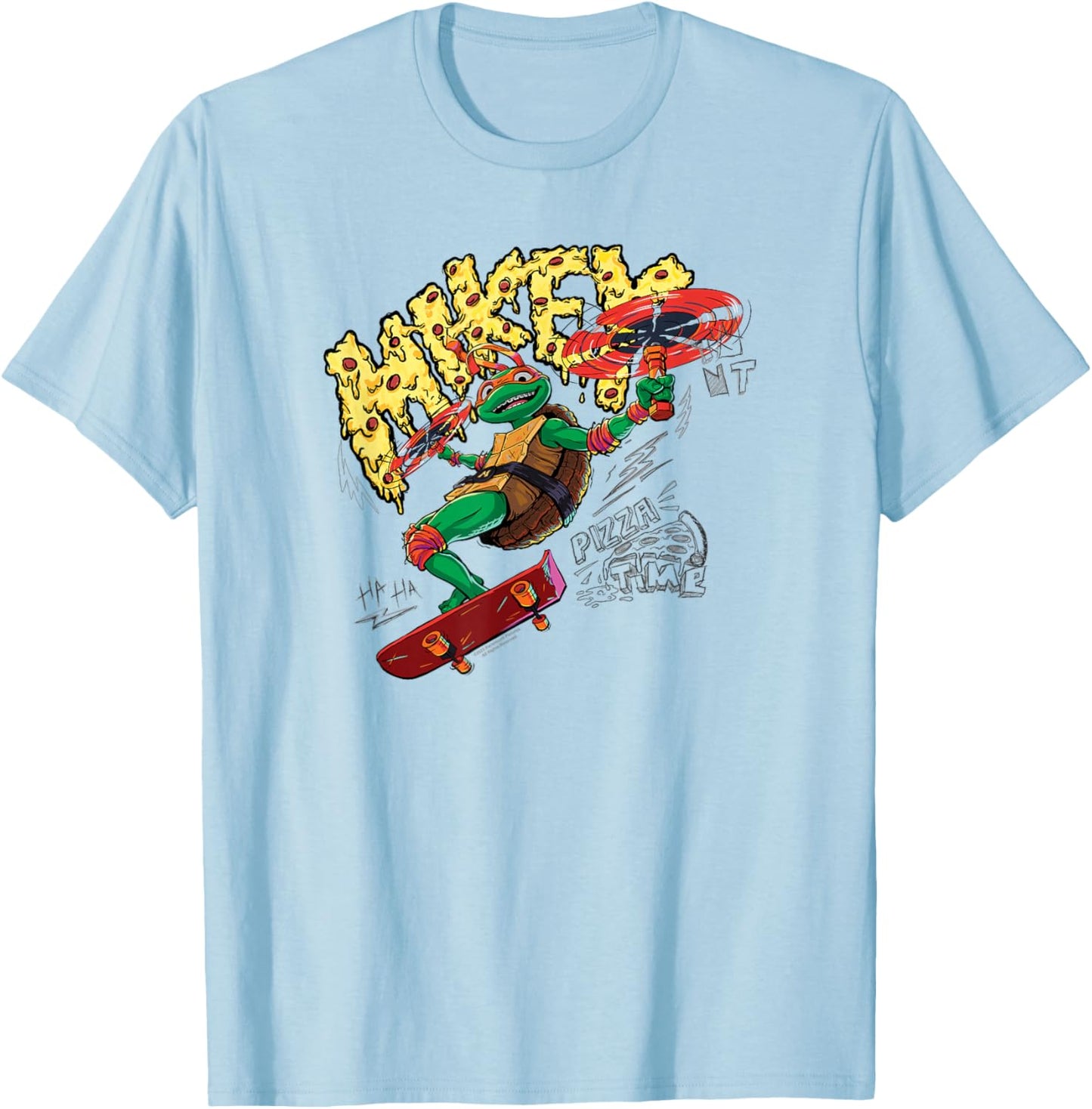 Teenage Mutant Ninja Turtles: Mutant Mayhem Mikey Pose T-Shirt - T-Shirt | Light Blue