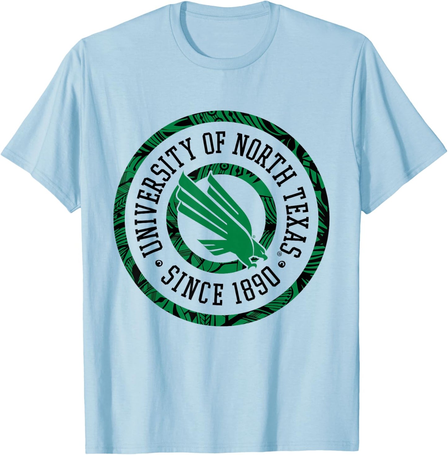 North Texas Mean Green | NCAA University of Merch | 1709EL07 T-Shirt - T-Shirt | Light Blue