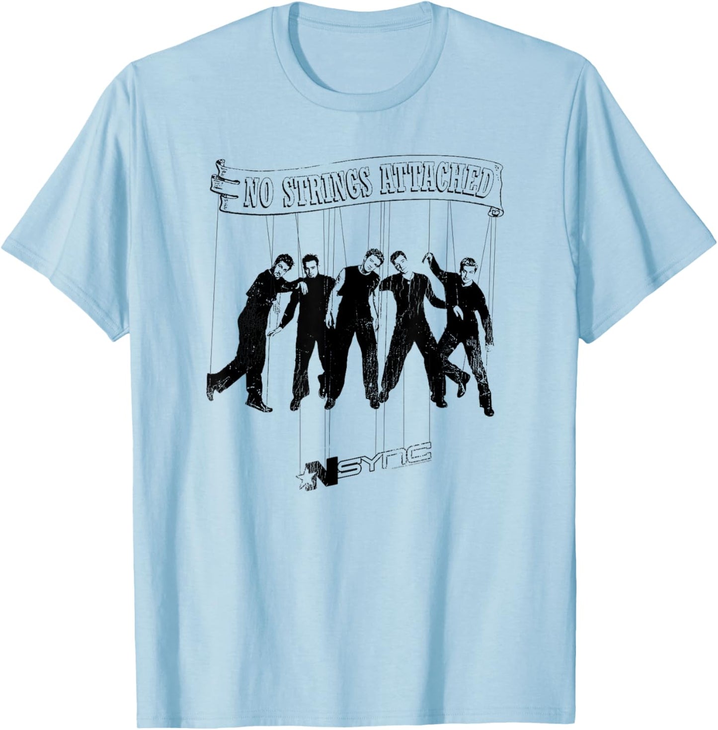 NSYNC Official No Strings Attached T-Shirt - T-Shirt | Light Blue