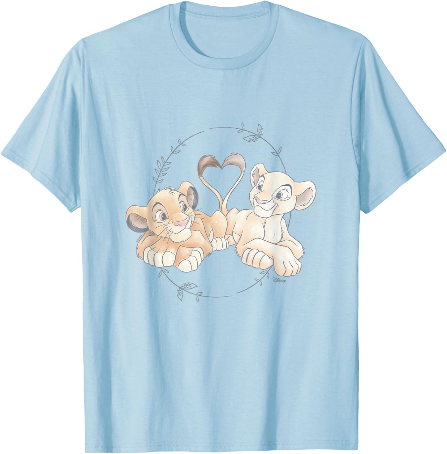 The Lion King - Simba Nala Heart T-Shirt - T-Shirt | Light Blue