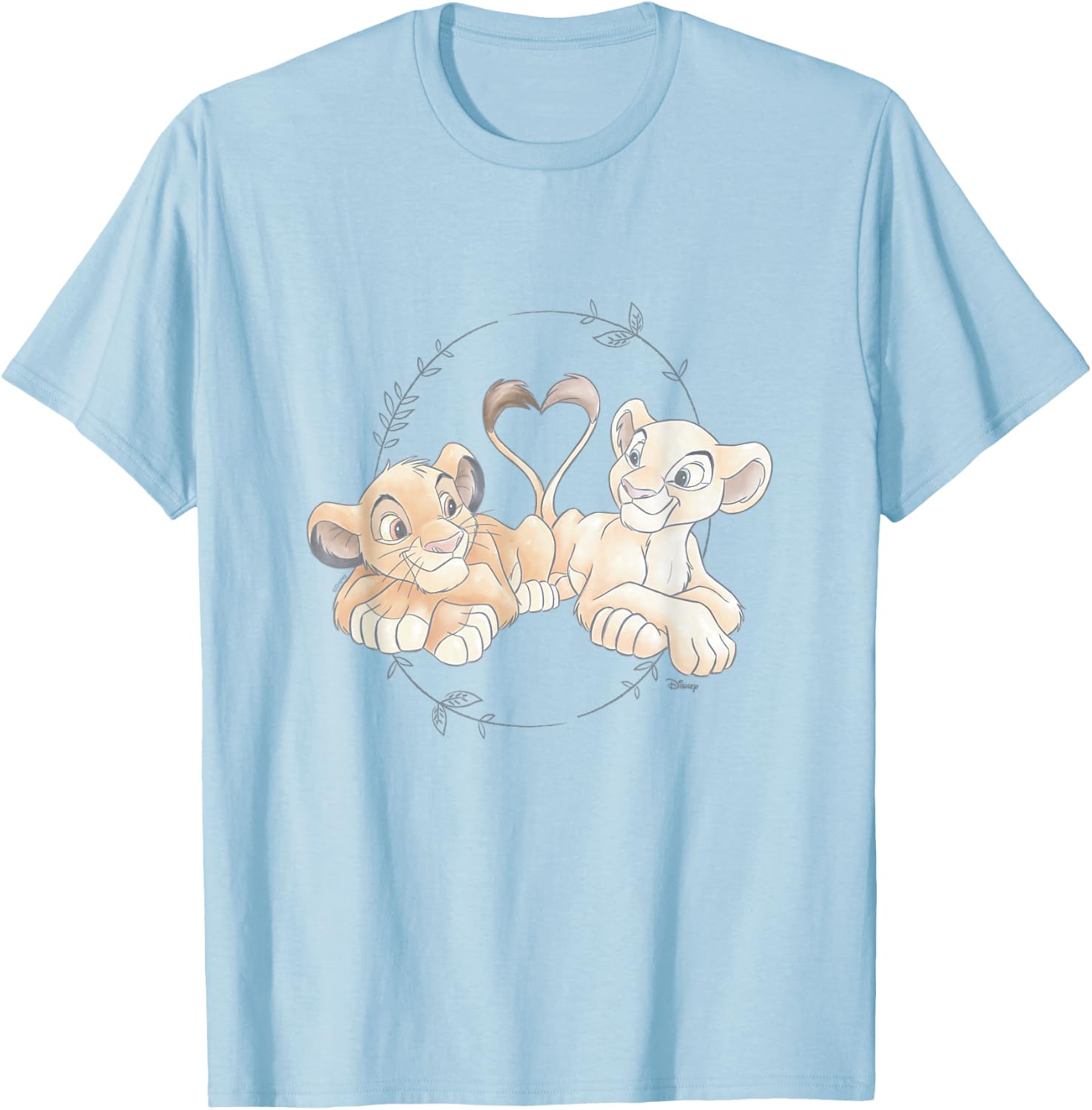 The Lion King - Simba Nala Heart T-Shirt - T-Shirt | Light Blue