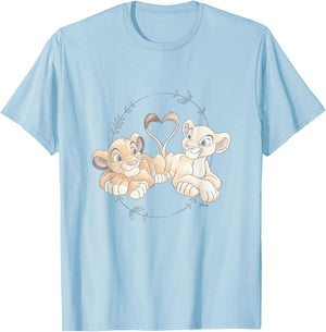 The Lion King - Simba Nala Heart T-Shirt - T-Shirt | Light Blue