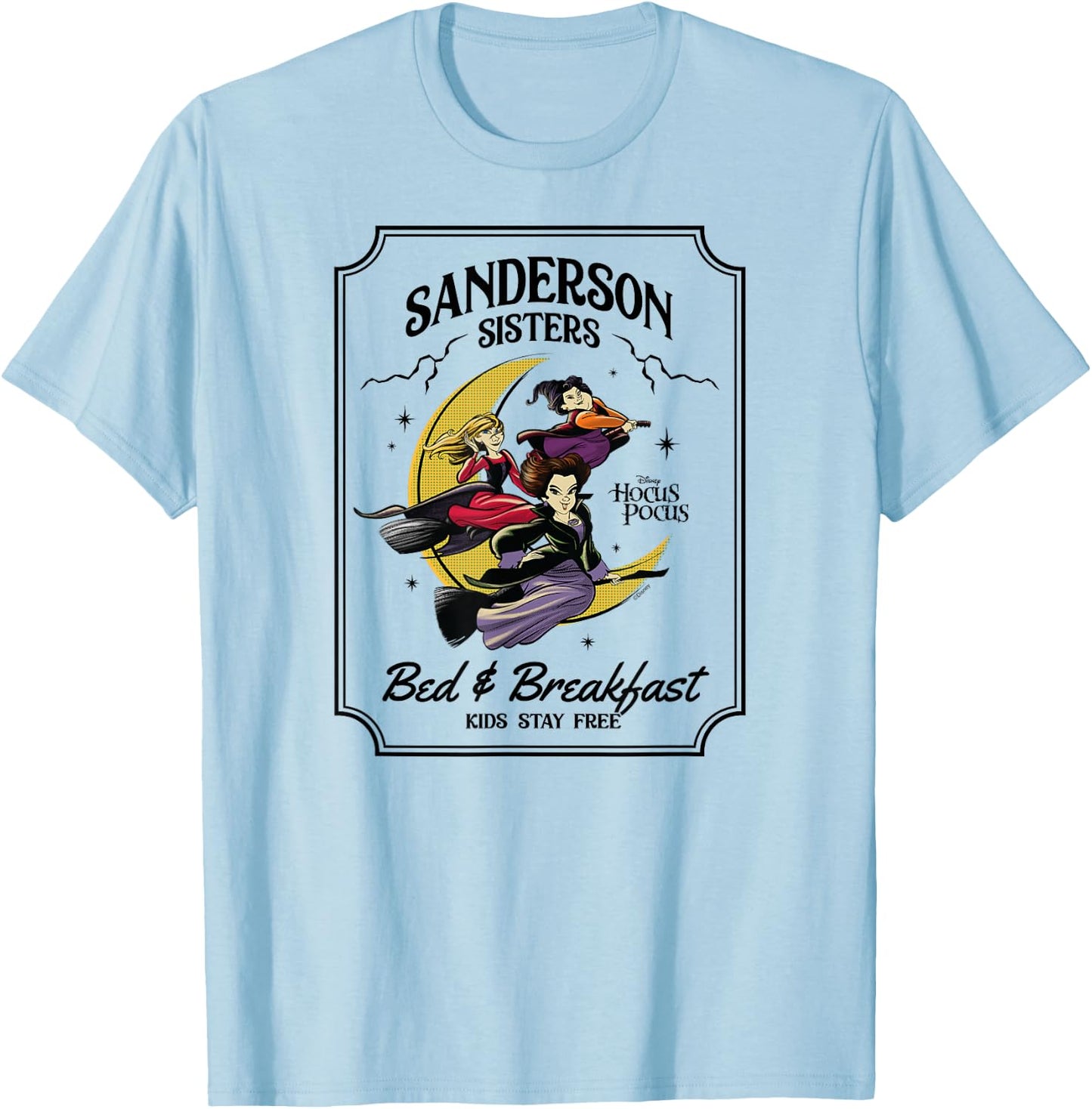 Hocus Pocus - Sanderson Sisters Bed & Breakfast T-Shirt - T-Shirt | Light Blue