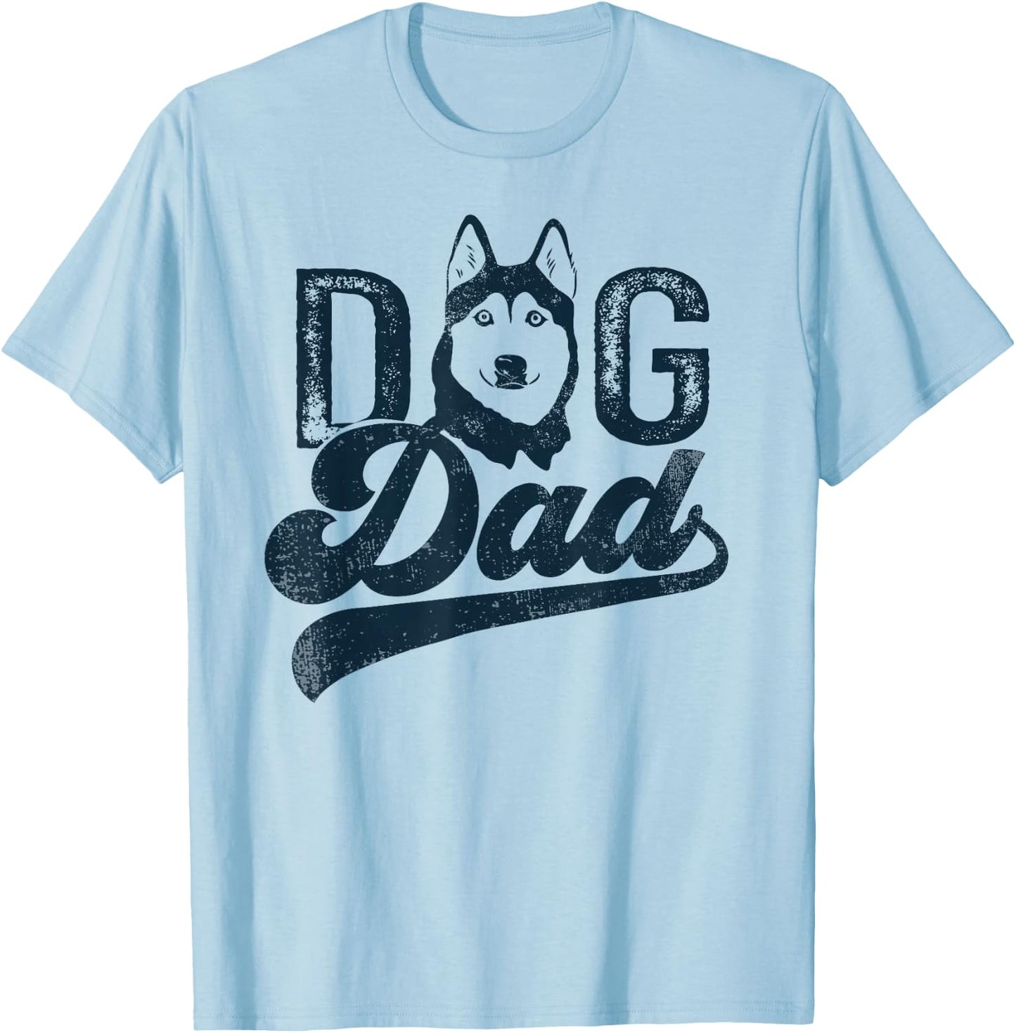 Husky Dog Dad Siberian Husky T-Shirt - T-Shirt | Light Blue
