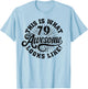 This Is What an Awesome 79 Year Old Looks Like 79th Birthday T-Shirt - T-Shirt | Light Blue