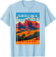 Sedona Arizona Vintage WPA National Park Poster Style Retro T-Shirt - T-Shirt | Light Blue