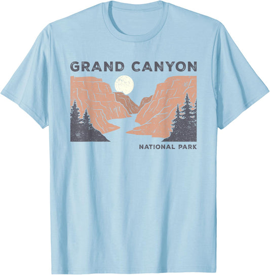 Hiked Grand Canyon National Park Arizona Vintage Men T-Shirt - T-Shirt | Light Blue
