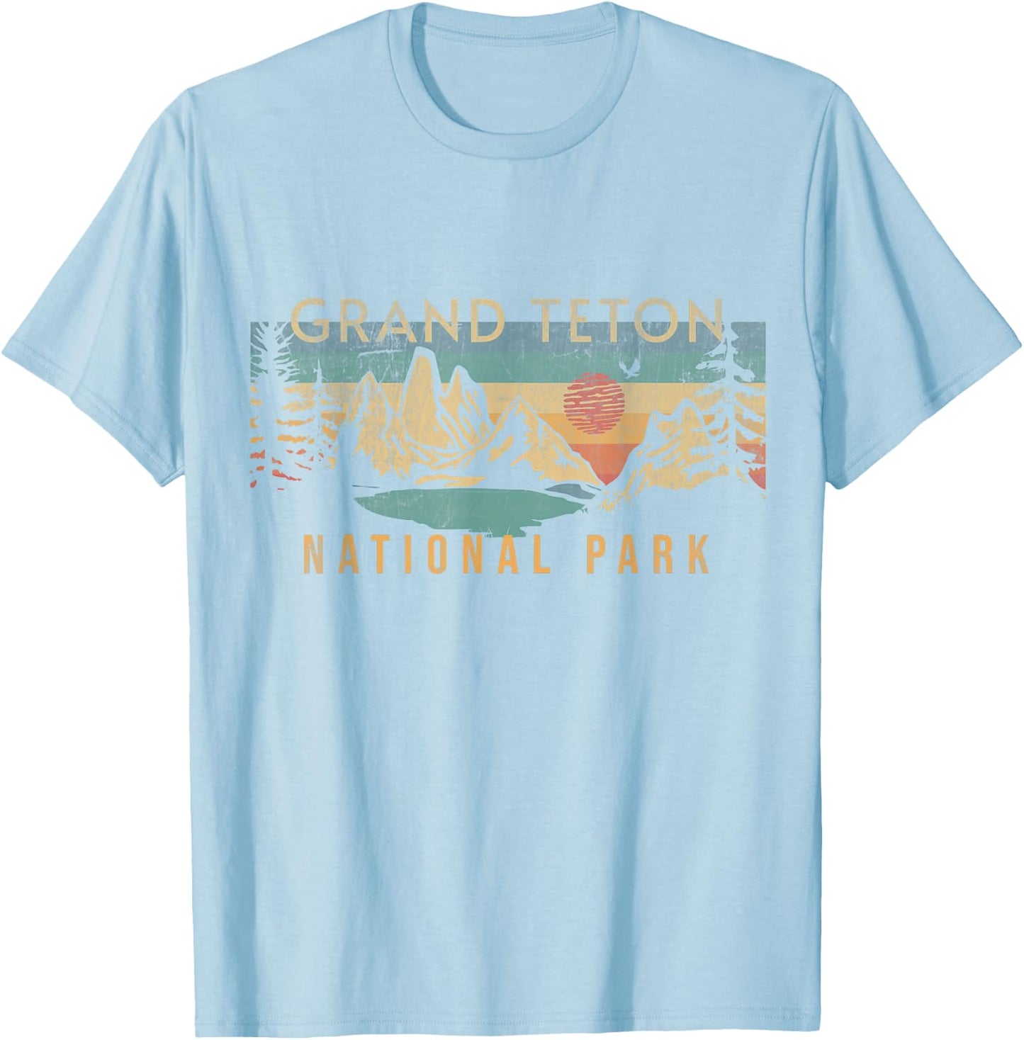Grand Teton National Park T-Shirt - T-Shirt | Light Blue