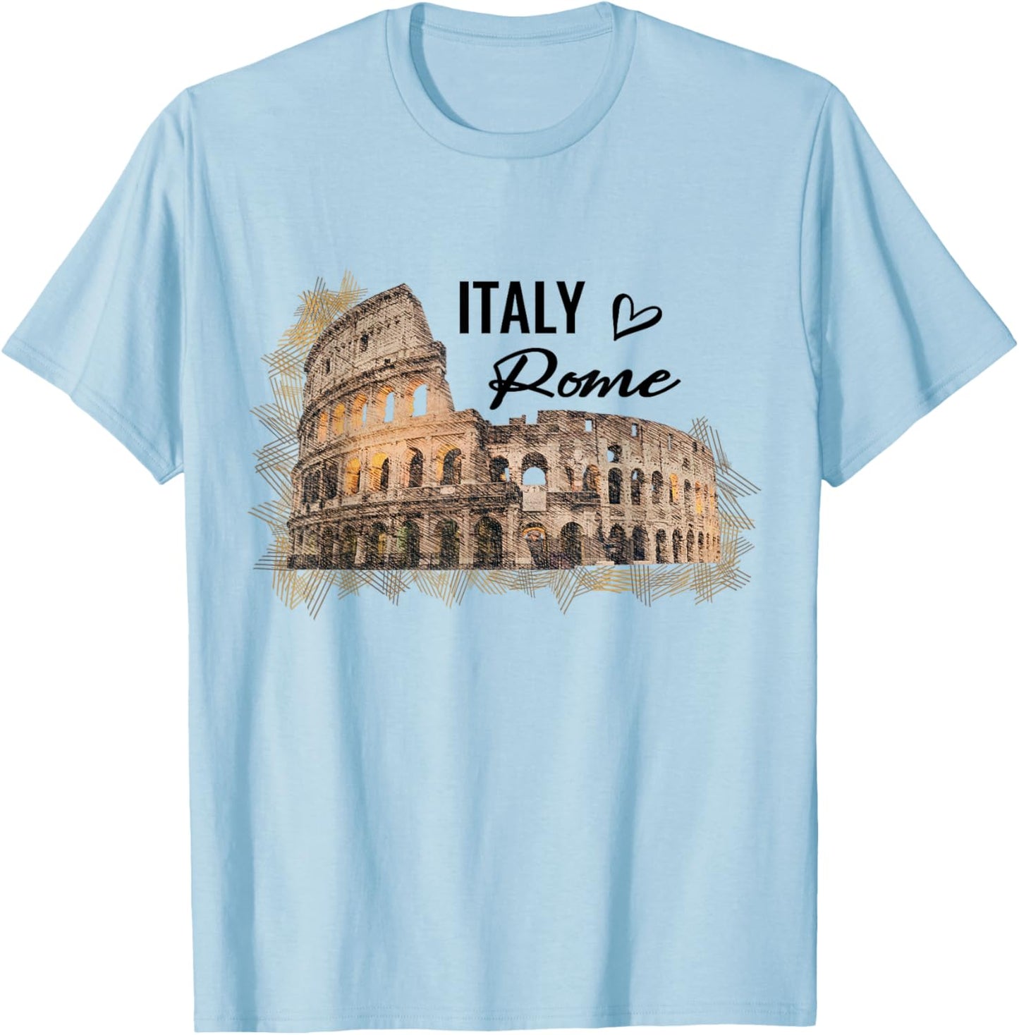 Italy Colosseum Rome I Love Italy Lover Men Women Children T-Shirt - T-Shirt | Light Blue