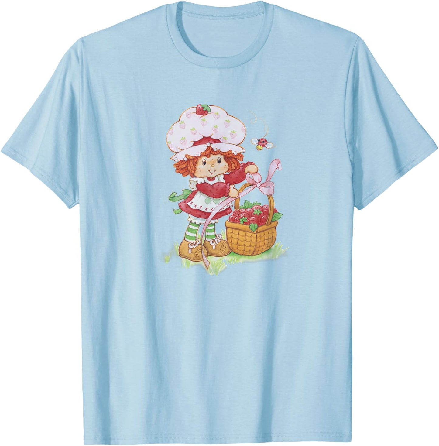 Strawberry Shortcake Berry Basket Portrait T-Shirt - T-Shirt | Light Blue