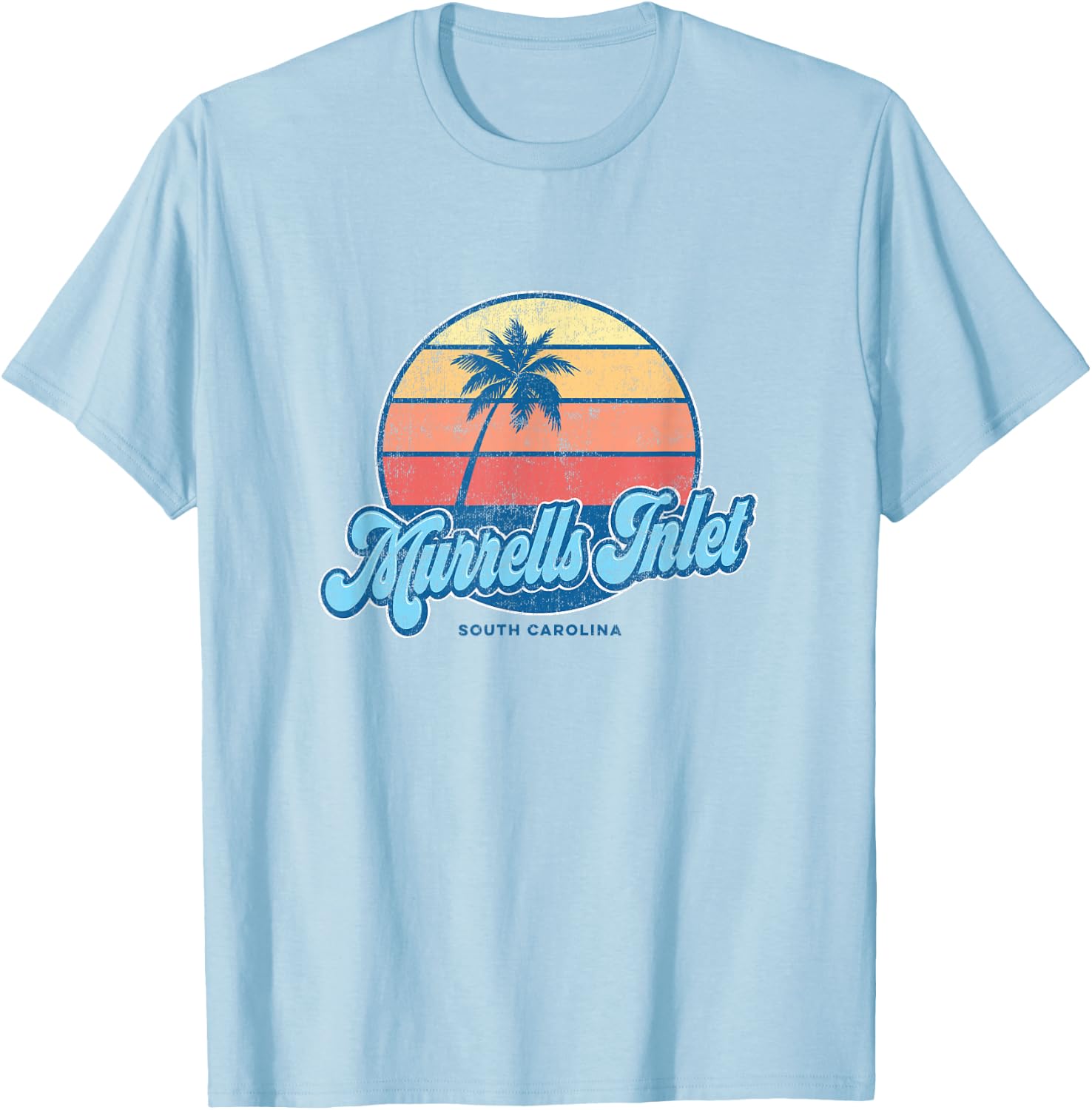 Vintage Murrells Inlet South Carolina SC Classic 70s Retro S T-Shirt - T-Shirt | Light Blue