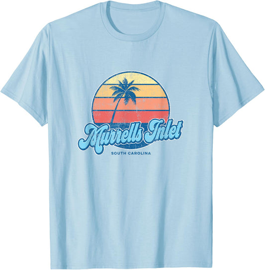 Vintage Murrells Inlet South Carolina SC Classic 70s Retro S T-Shirt - T-Shirt | Light Blue