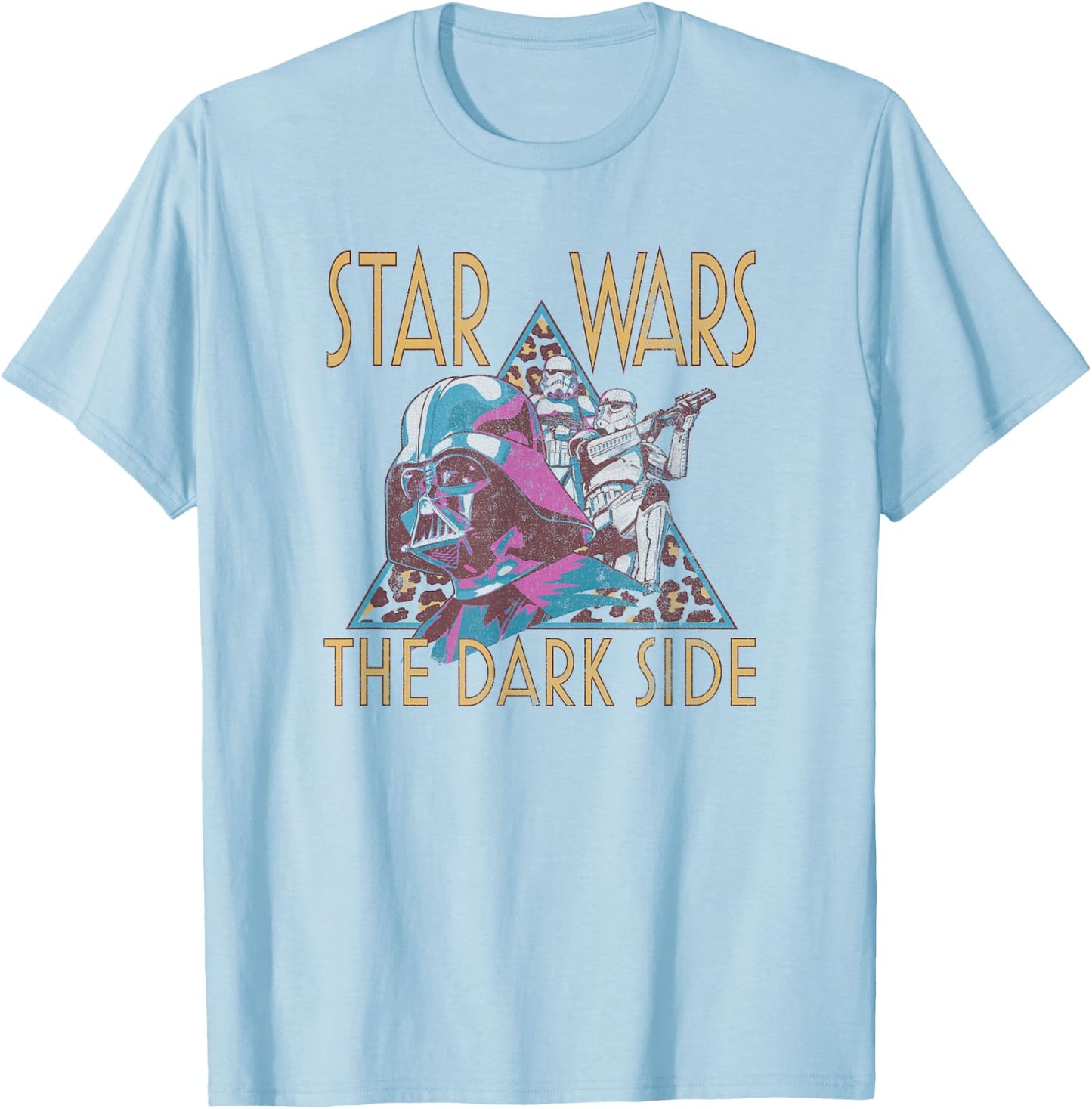 Star Wars Darth Vader The Dark Side Leopard Print Box Up T-Shirt - T-Shirt | Light Blue