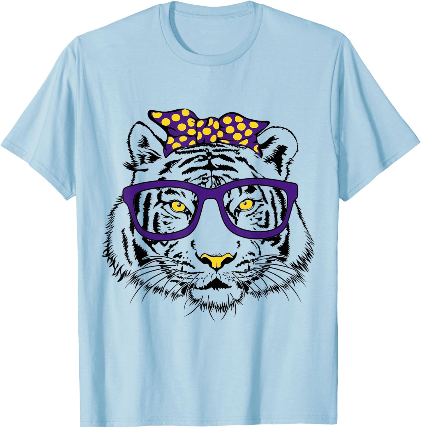 Purple & Gold Vibes, Purple & Gold Squad, Love Purple & Gold T-Shirt - T-Shirt | Light Blue