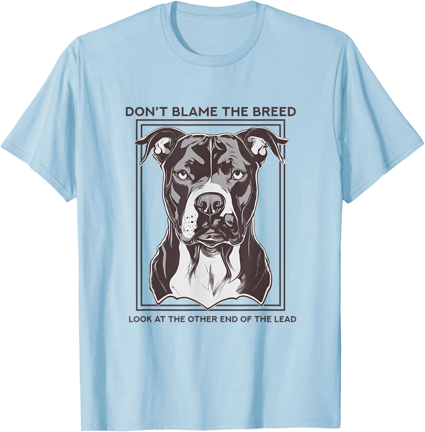 Don't Blame The Breed, XL Bully, Pitbull, Mastif T-Shirt - T-Shirt | Light Blue
