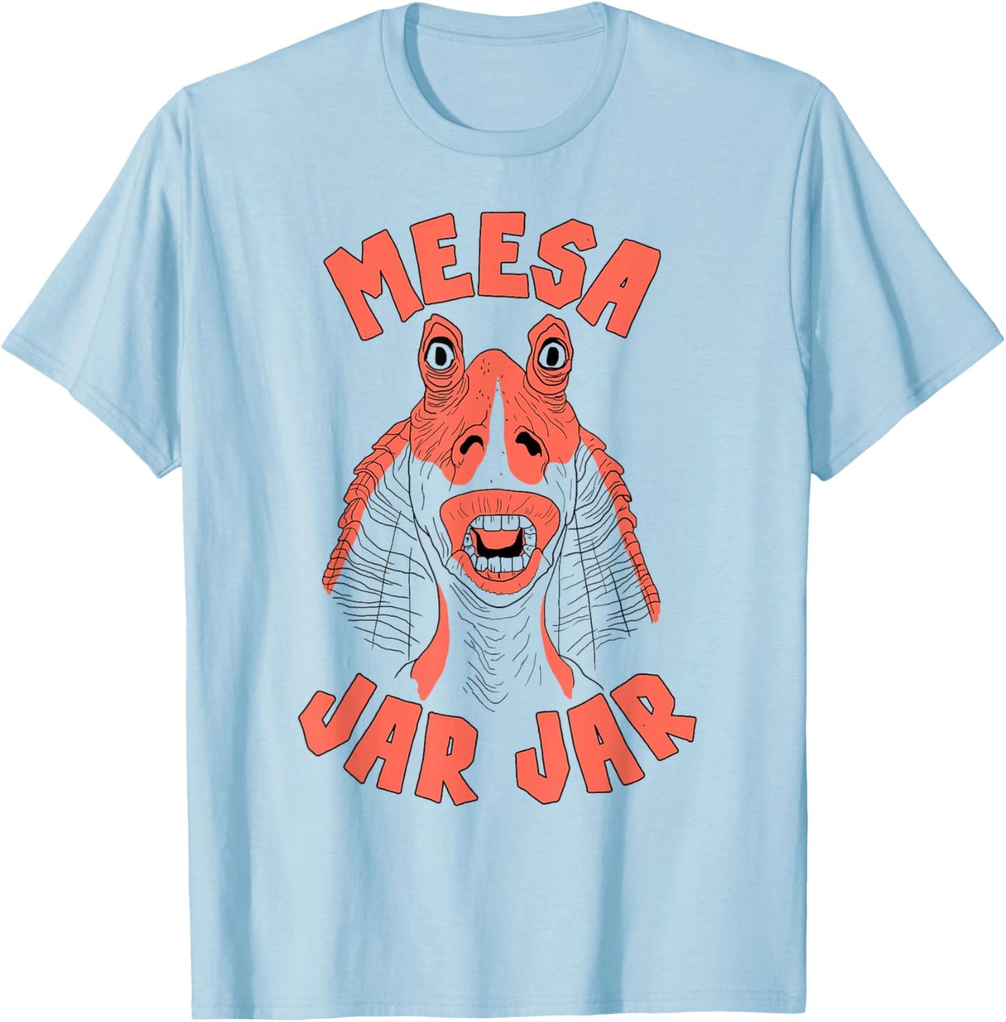 Star Wars Jar Jar Binks Meesa Jar Jar Portrait T-Shirt - T-Shirt | Light Blue