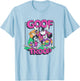 Disney A Goofy Movie Goof Troop Neon Group Shot Portrait T-Shirt - T-Shirt | Light Blue